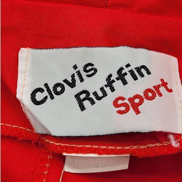 HP Clovis Ruffin Red Puffy‎ Shoulder Long Sleeve Vintage Peplum Jacket - Picture 4 of 13